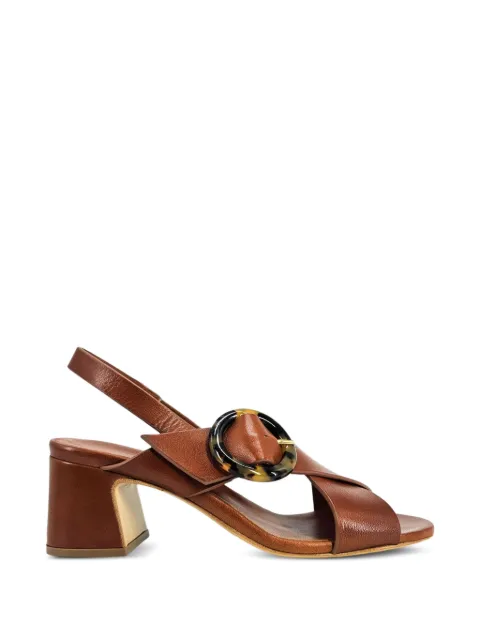 Madison Maison buckle-detail slingback sandals Brown MD307