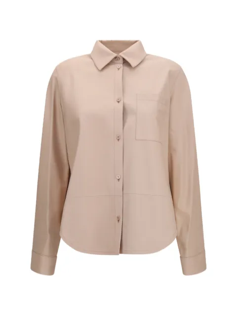 LOEWE suede buttoned shirt Pink S616Y31L06