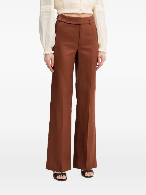 Silvian Heach Plimpi button-detail trousers Brown GPP26064PA