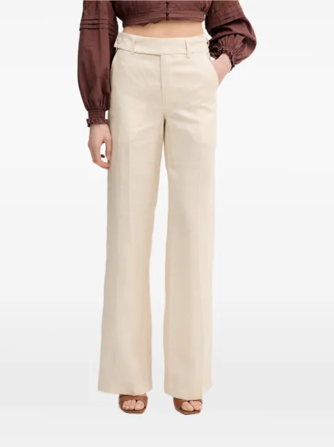 Silvian Heach pressed-crease wide-leg trousers Neutrals GPP26064PA