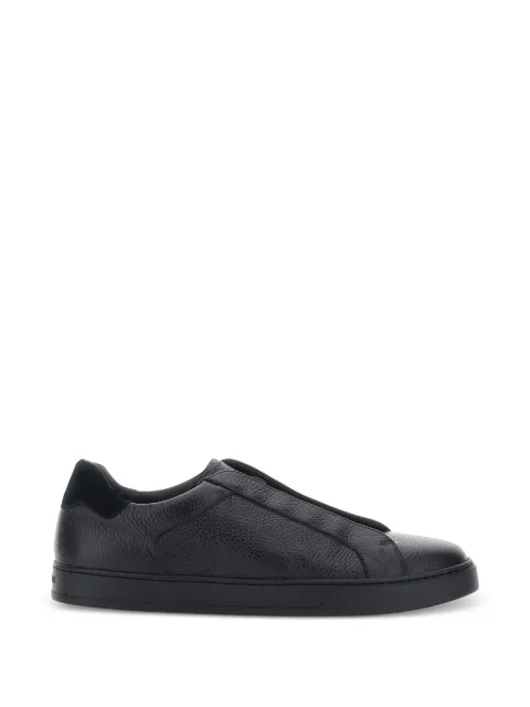 Doucal's Spencer grainy-leather sneakers Black DU3542SPENPF660