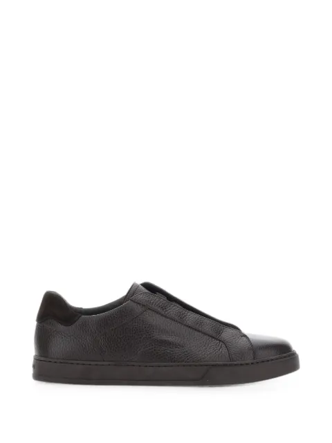 Doucal's grainy leather sneakers Brown DU3542SPENPF660TM02