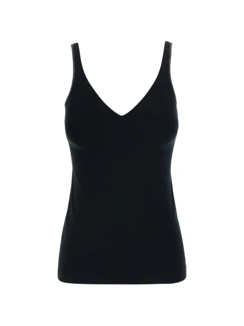 Brunello Cucinelli Monili-trim V-neck vest top Black MPT18BA702C101