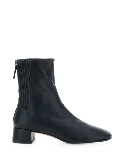 Aquazzura ribbed-panel zip-fastening ankle boots Black TSHMIDB2NAP000