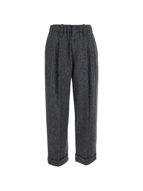 Brunello Cucinelli pleated turn-up trousers Grey MD002P9274C001