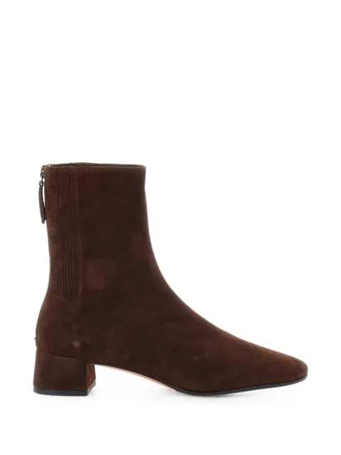 Aquazzura Saint Honore almond-toe ankle boots Brown TSHMIDB2SUEESP