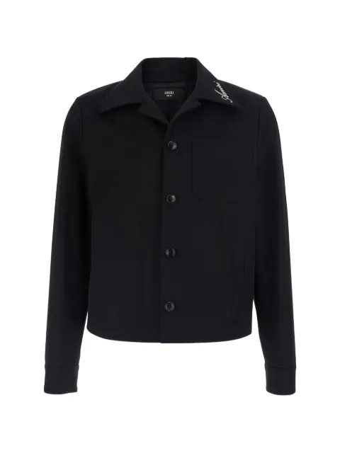 AMIRI logo-embroidered jacket Black AMOUJA1133