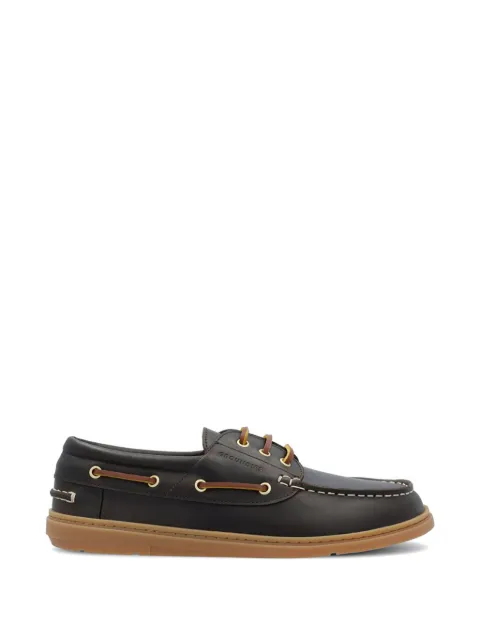 GROUNDIES Tide contrast-stitched boat shoes Brown GND21030404