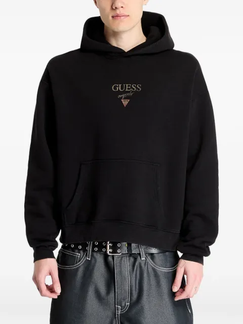 GUESS USA logo-embroidered hoodie Black M5RQ32K9V31JTMU