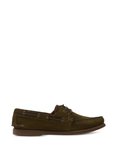 VAGABOND Loui lace-up suede boat shoes Green 609504451
