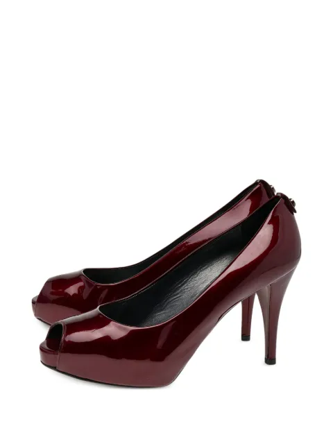 Stuart Weitzman Sierra peep-toe pumps Red 498737
