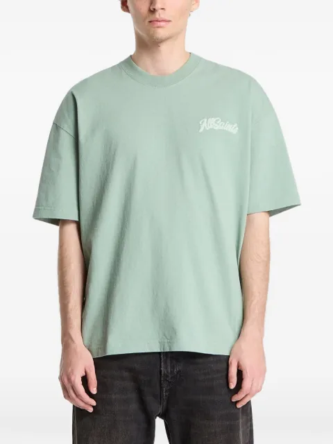 AllSaints Odyssey logo-print T-shirt Green M008PE