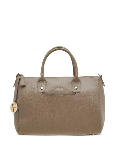 Furla medium Linda logo-charm tote bag Neutrals 611170