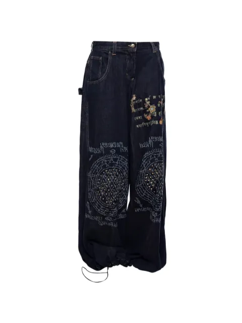 Just Cavalli Vintage printed relaxed-fit jeans Blue 561828