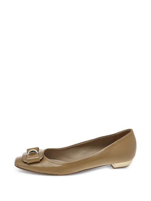 Christian Dior Pre-Owned bow-detail ballet flats Brown 596839