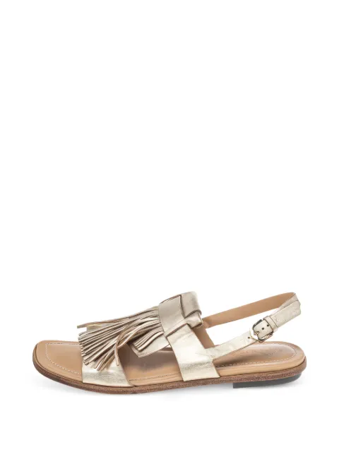 Tod's Vintage Fringe slingback sandals Gold 492867
