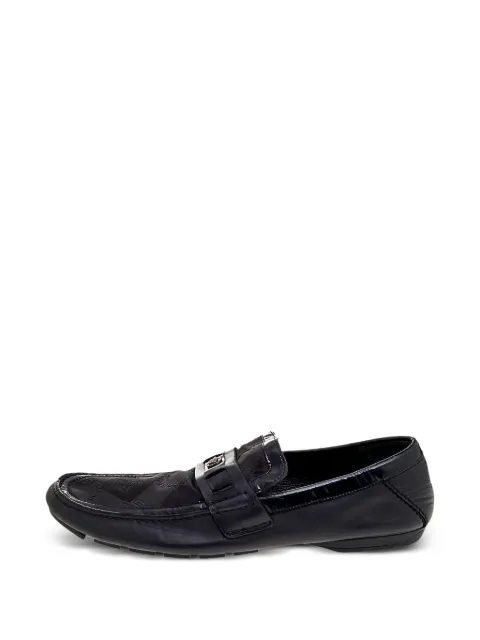 Versace Pre-Owned Medusa motif loafers Black 569768