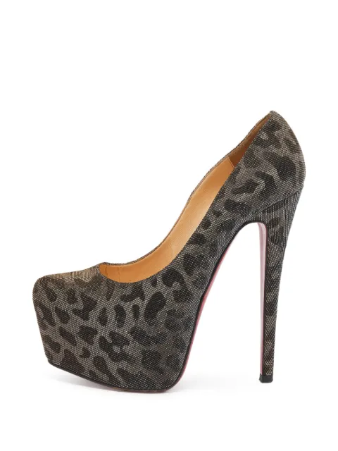 Christian Louboutin Pre-Owned 155mm Daffodile platform heeled pumps Grey 633917