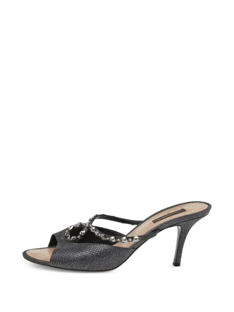 Louis Vuitton Pre-Owned embellished open-toe sandals Black 497236