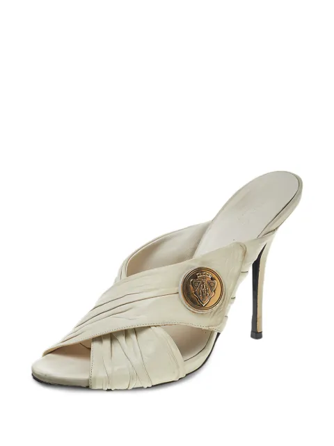 Gucci Pre-Owned Hysteria crossover straps sandals White 492840