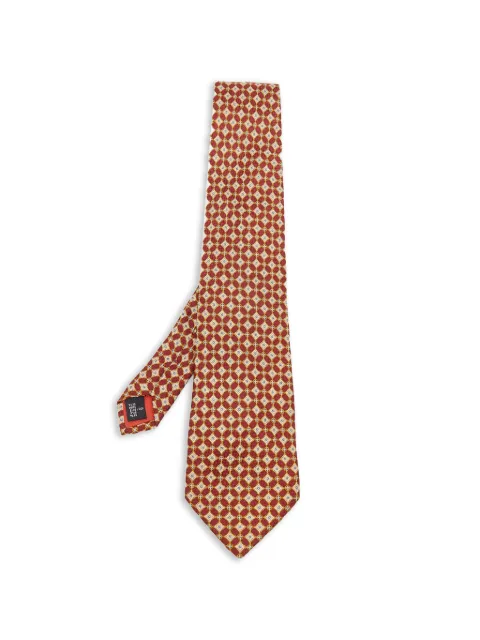 S.T. Dupont floral-motif jacquard tie Red 649944