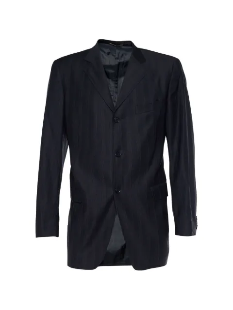 Dolce & Gabbana Pre-Owned striped single-breasted blazer Blue 647316