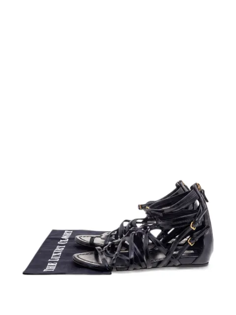 Miu Miu Pre-Owned patent leather gladiator sandals Black 596725
