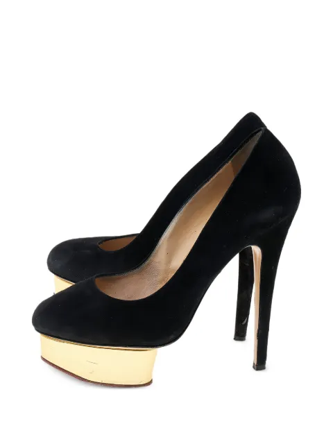 Charlotte Olympia 155mm Dolly platform pumps Black 589019