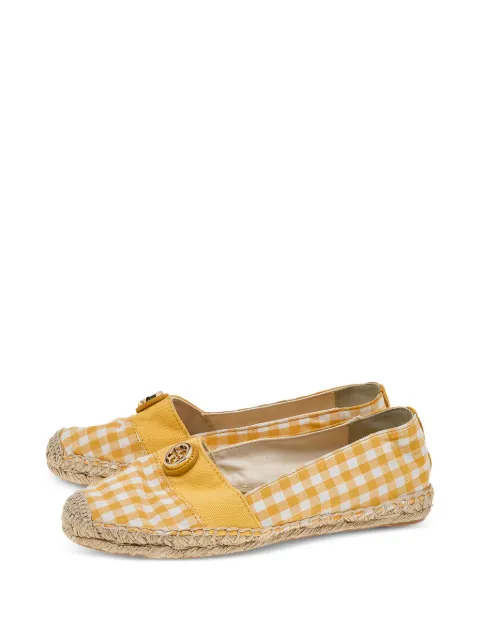 Tory Burch Gingham espadrille ballet flats Yellow 569425