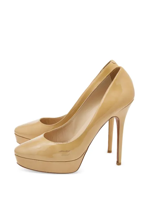 Jimmy Choo Pre-Owned Cosmic platform pumps Neutrals 610674