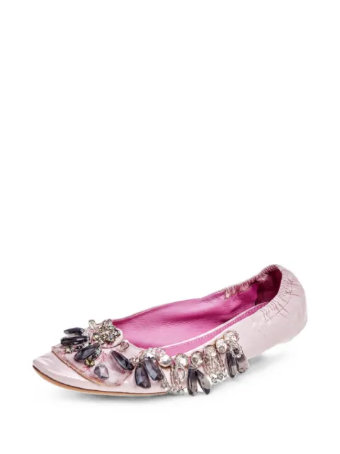 Louis Vuitton Pre-Owned embellished flat pumps Pink 562326