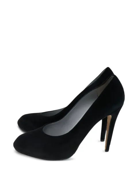 Sergio Rossi Vintage round-toe suede heeled pumps Black 568681