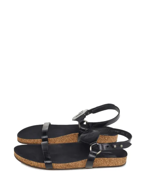 Gucci Pre-Owned Hysteria crest flat sandals Black 517144