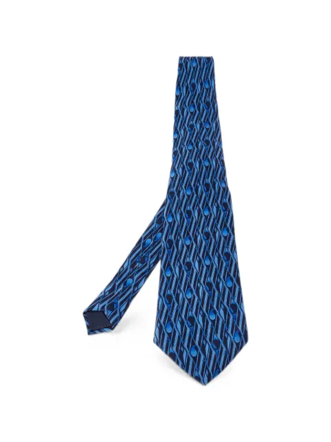 Lanvin Pre-Owned geometric paisley tie Blue 493820