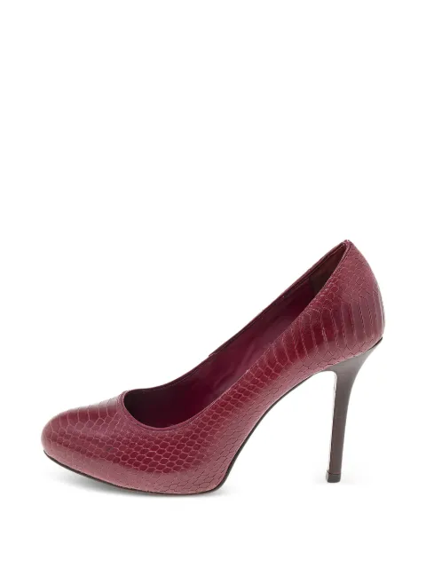 Tory Burch python-embossed leather pumps Red 569150