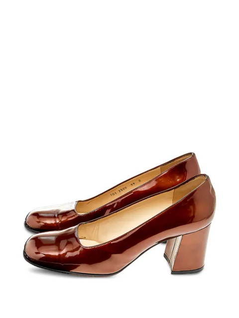Gucci Pre-Owned patent leather block-heel pumps Brown 514799