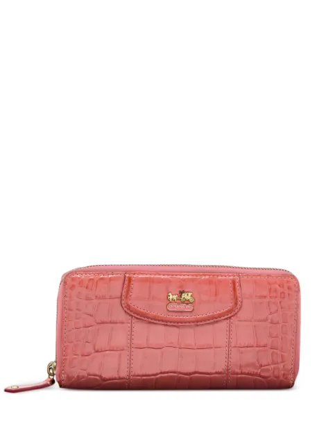 Coach Vintage croc-embossed wallet Pink 570580