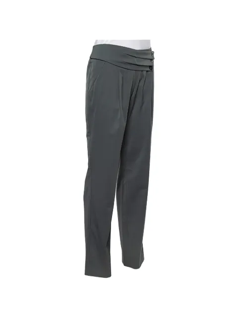 Emporio Armani Pre-Owned pleated-waist trousers Grey 518933