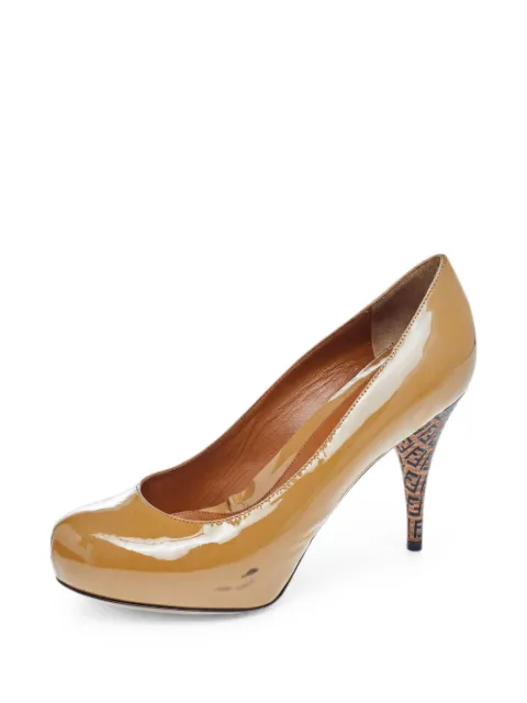 Fendi Pre-Owned FF heel detail pumps Neutrals 503590
