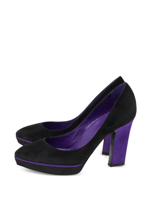 Sergio Rossi Platform suede pumps Black 536952