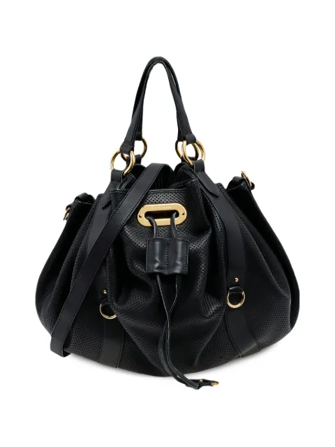 Polo Ralph Lauren Vintage perforated drawstring shoulder bag Black 554933