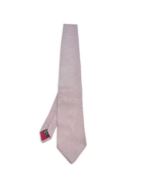 Etro Pre-Owned striped silk tie Red 578609