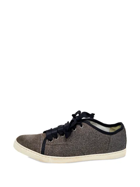 Lanvin Pre-Owned metallic glitter low-top sneakers Black 560684