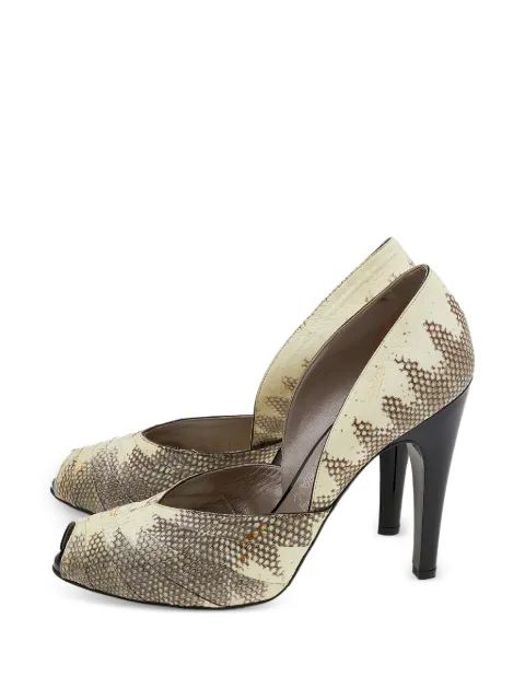 Ferragamo Pre-Owned peep-toe pumps Neutrals 613087