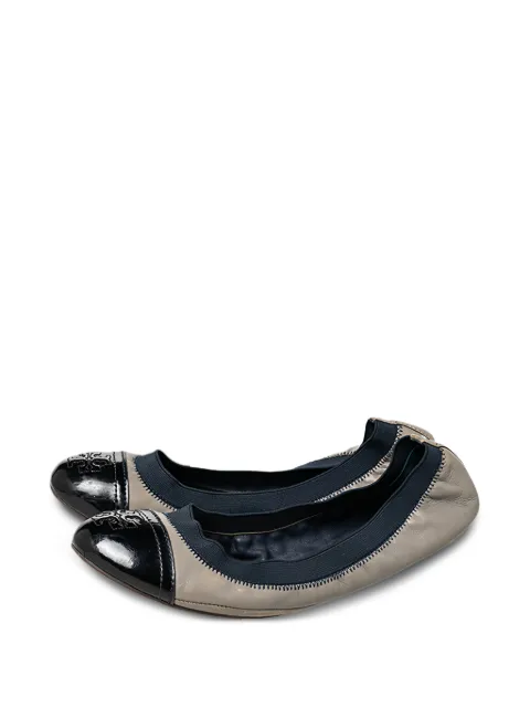 Tory Burch Gabby Scrunch logo ballet flats Grey 466144