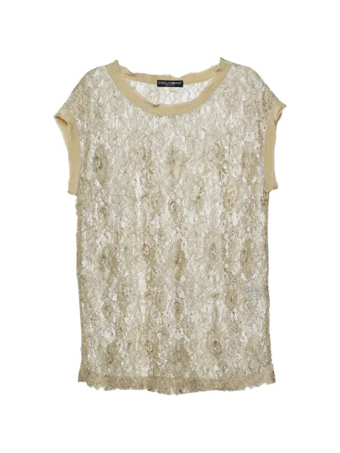 Dolce & Gabbana Pre-Owned floral lace top Green 657908