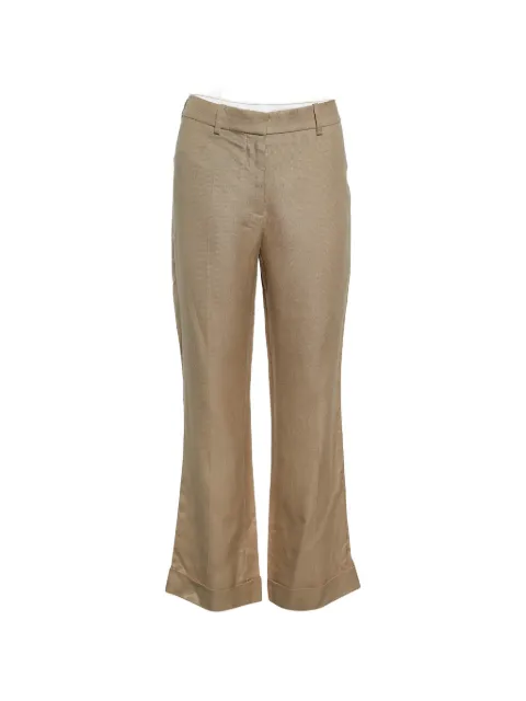 Stella McCartney Pre-Owned cuffed-hem trousers Neutrals 664385
