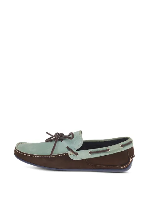 Ferragamo Pre-Owned bow-accent loafers Green 514914