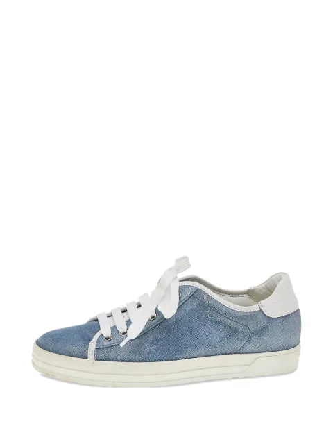Tod's Vintage glitter suede sneakers Blue 569303