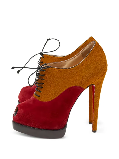 Christian Louboutin Pre-Owned Miss Poppins peep-toe ankle boots Yellow 534816